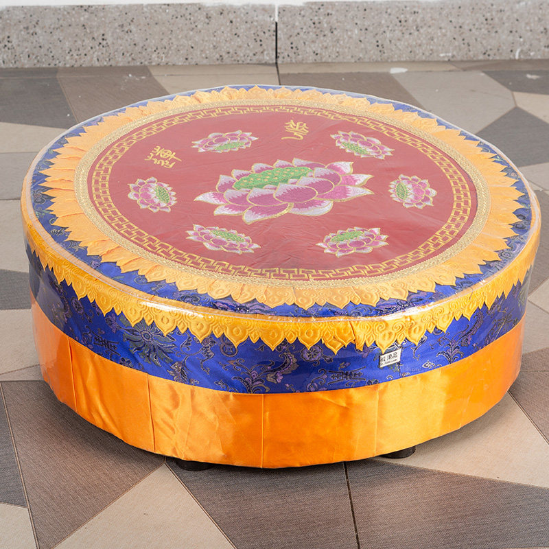新品寺庙大号莲花实n木拜佛垫家用跪拜禅修圆垫加厚寺院拜悔垫佛
