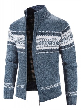 极速LEGIBLE 2022 Mens Sweaters AutFumn Winter Wool Zipper C