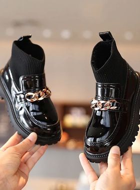 极速s Leateher oots etal Chains Fl Woen Stitching  oots ids