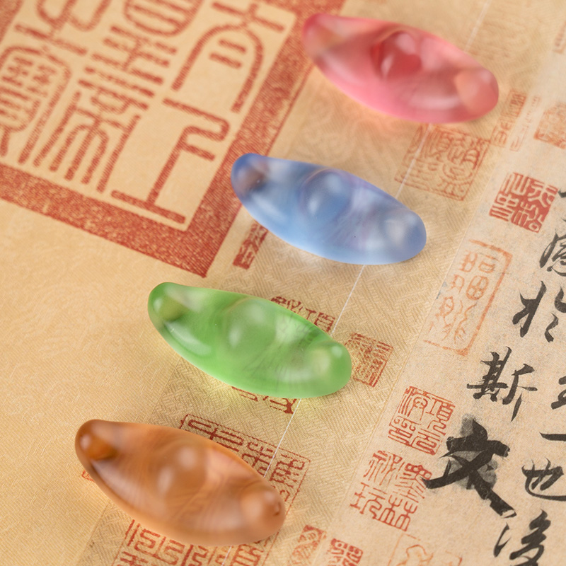 极速元宝笔搁琉璃笔山笔架毛w笔托创意粉色多功能镇纸古风彩色镇