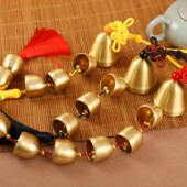 极速可定制个数纯铜铃铛风铃x家居房间店铺门上挂饰门饰化五黄二