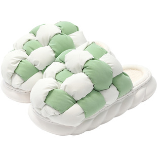 家居室内男女情侣款 极速厂家厂家秋冬j季 加绒保暖软底厚底棉拖鞋