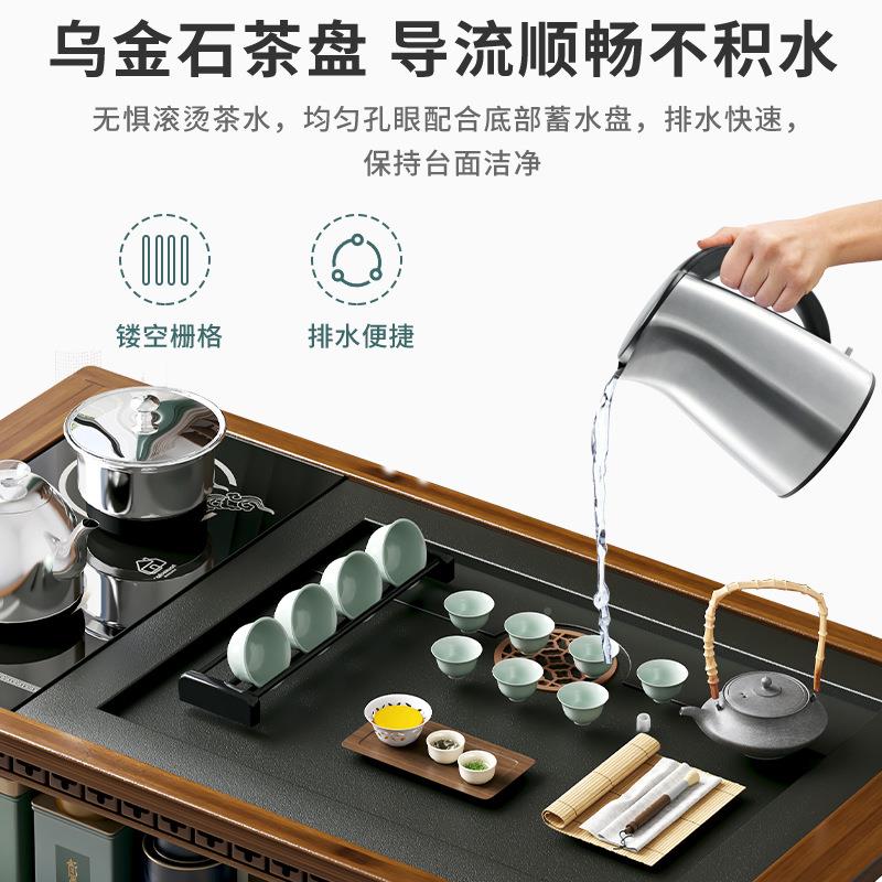 极速茶水柜置物架家用餐柜实木办公E室客厅靠墙移动中式茶台小茶