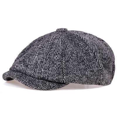 极速New Retro Herringbone Newsboy Caps Men newsboTy hat Stit