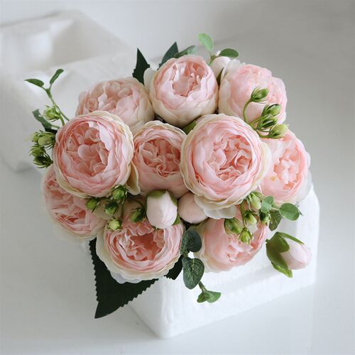 极速1 Bundle Siklk Peony Bouquet Home Decoration Accessories