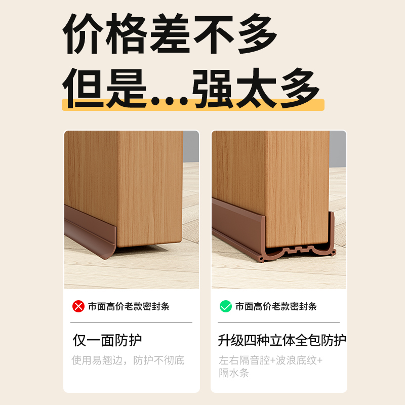 极速门缝门底密封条房间门隔音条门底下挡风门贴T缝隙挡条防风防