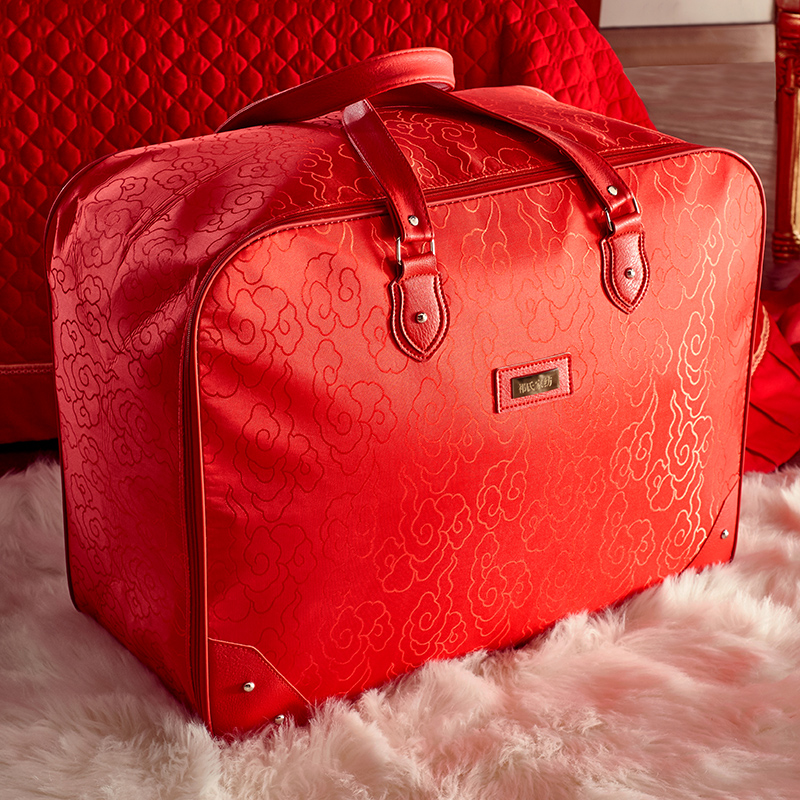 极速100s支全k棉婚庆四件套被套大红色床上用品新婚嫁结婚十件套