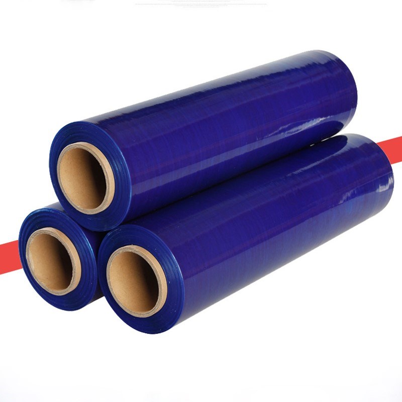 极速胶膜透明塑料加厚色拉伸膜黑色缠绕膜pe工U业保鲜膜打包膜