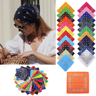 Head Kerchief Bandana Hand ScaOrves Print Square 极速Fashion