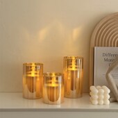 极速仿真电子蜡烛灯氛围情调求婚室内表白浪漫场景布置.生日情人