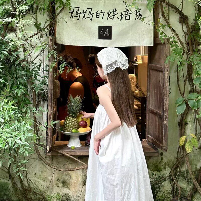 新品温柔白月光宽松长裙女慵懒风吊带抹胸连衣裙三亚W海边度假白