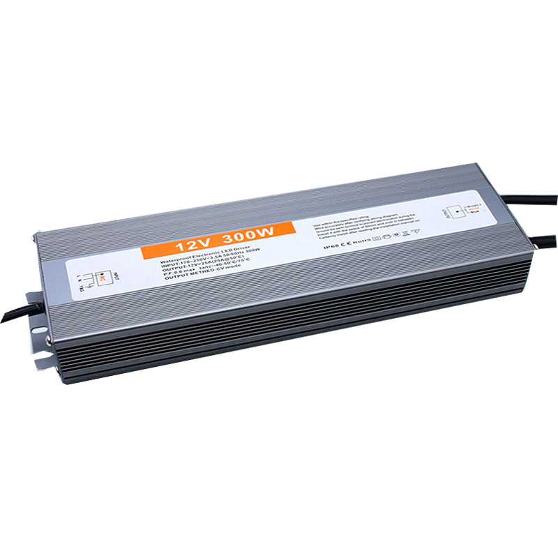 IP67超薄广告灯箱防水电源12V25A300W户外LED线性灯模组开关电源