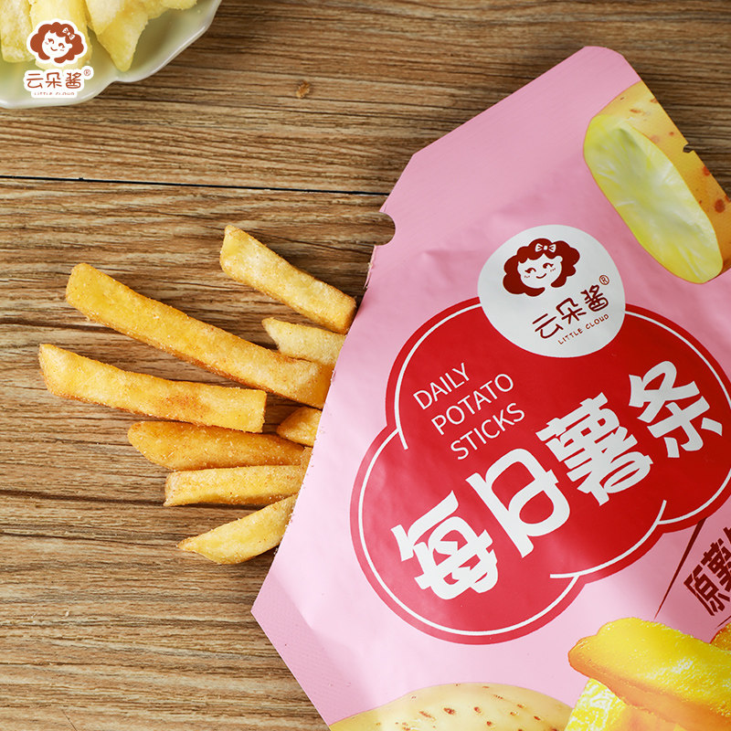 云朵酱每日薯条真薯原切香脆实心土豆条蔬菜脆休闲健康袋装零食