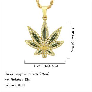 极速Punk Hip Hop Jeweqlry Necklace Oil Painting Diamond Big