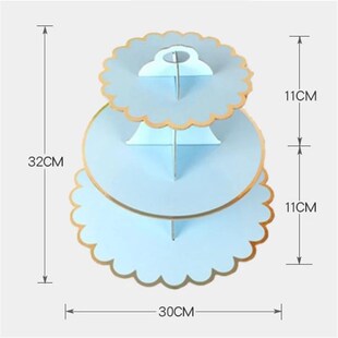 极速3-Layer Cupcake Stand RounAd Cardboard Cupcake Holder Fo
