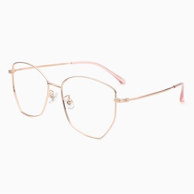 极速155dmm钛材质眼镜框加宽几何棱角不夹脸超轻男女大码脸可调节