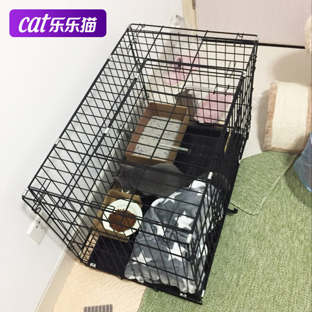 猫咪笼子家用空别墅猫舍大号兔笼狗笼H宠物笼子带托盘小型犬铁丝