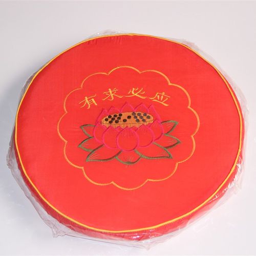 极速家用磕头拜垫蒲团 拜跪垫拜垫打坐垫 珍L珠棉莲花拜佛垫48*5