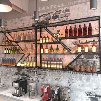 极速新品酒吧吧j台创意挂墙式展示架家用酒柜餐厅墙上装饰工业风