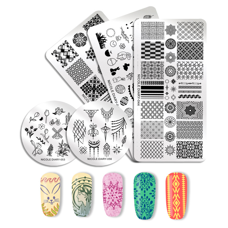 极速Nail Printing Steel Plate zLarge Rectangular Printing Pl