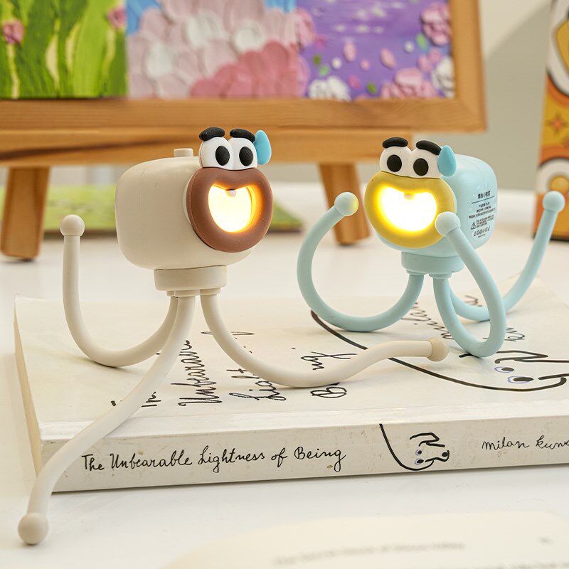 极速随意凹章鱼小夜灯  生日礼B物桌面装饰摆件手机支架可爱搞怪