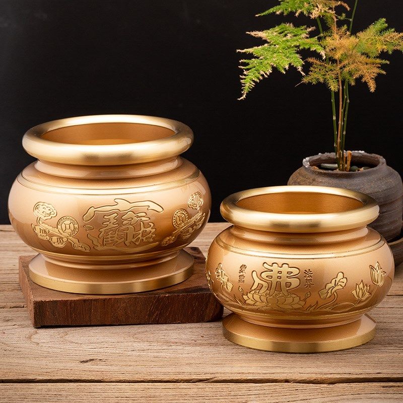 极速家用供佛套装仙家佛前香炉供B灯铜具纯铜观音供奉果盘供杯佛