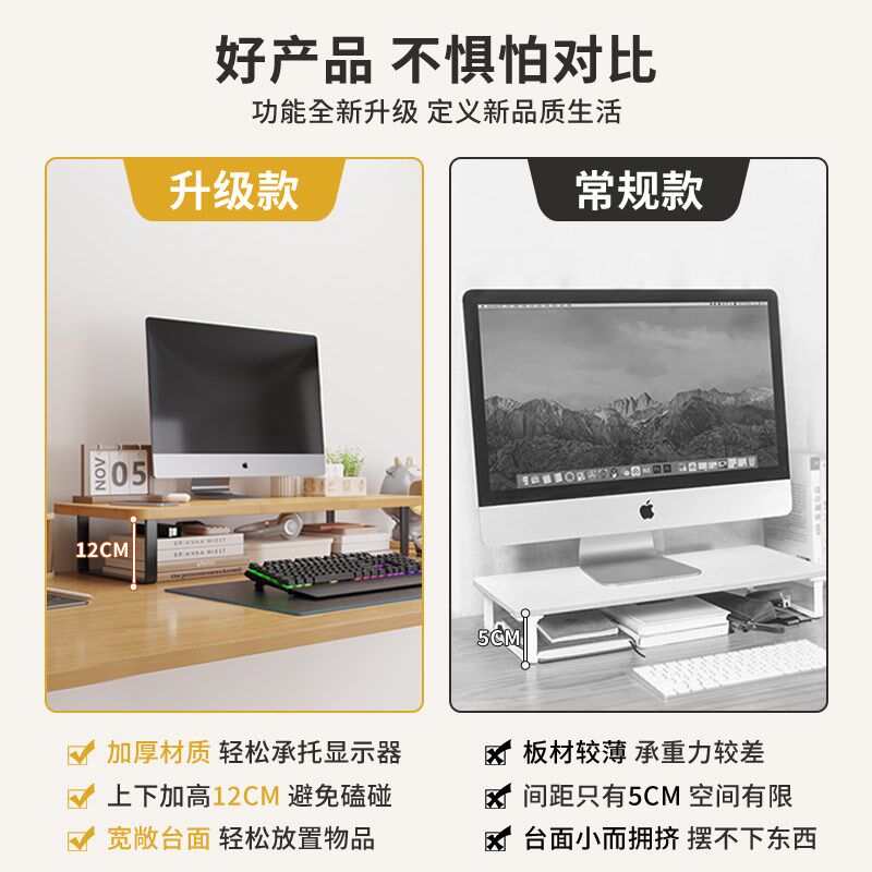 极速增高架电脑桌面改造神器显示B器支架台式办公桌笔记本置物架