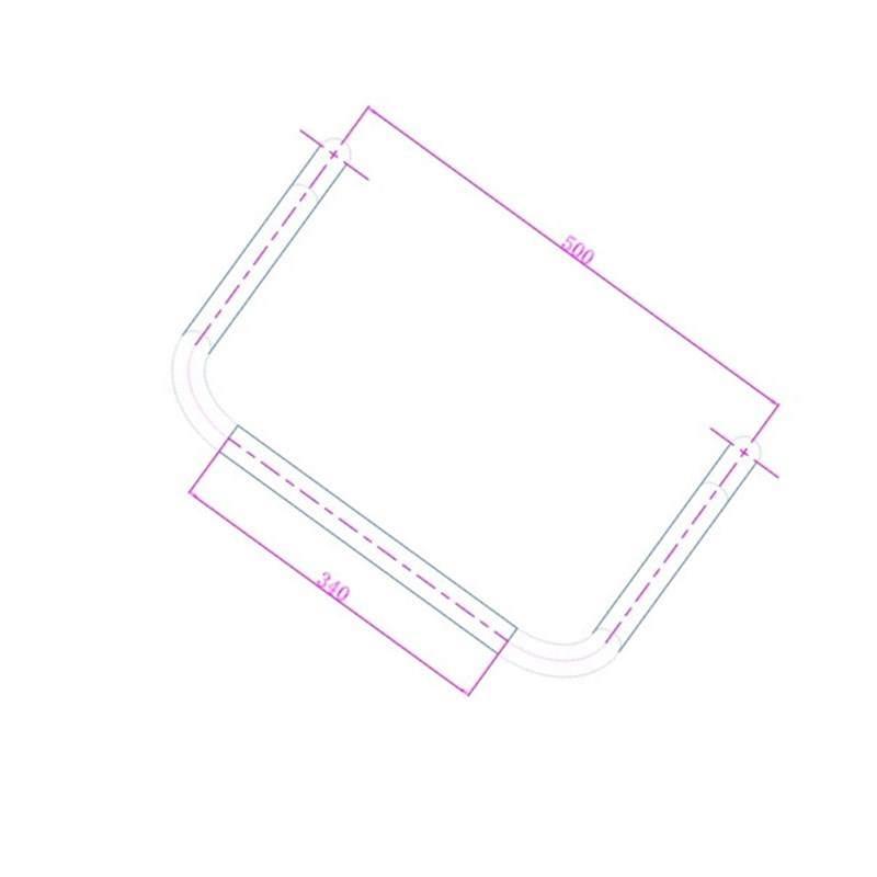 速发新侨昱不锈钢管弯管弯头加工推车零配件UR型把手90度直角