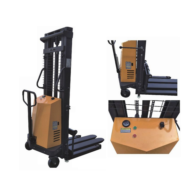 极速简易轻型半电动堆高车1吨y 经济型 半自动电动液压堆高车升降
