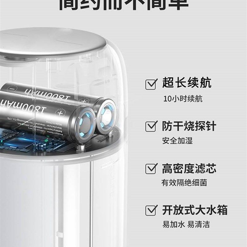 极速车载加湿器新款小型空气净化器一体香薰机喷雾车W用充电无线