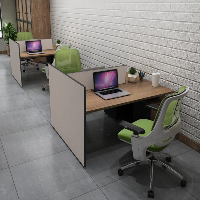 极速工业风4人位职员办公桌双z人四人简约现代桌椅组合屏风员工工