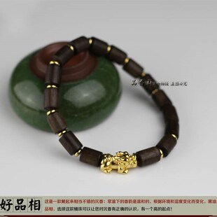 极速印尼b加里曼丹天然沉香桶珠手串沉香木手錬单圈佛珠香味细甜