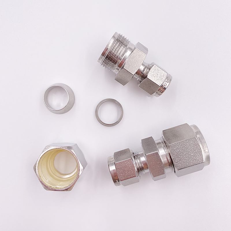 极速316L转接头不锈钢双卡t套大变径二通1/4 3/8英寸8mm气路接头