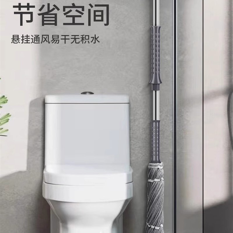 极速罗汇旋转自h拧水拖把免手洗魔术伸缩拖布家用懒人墩布吸水托