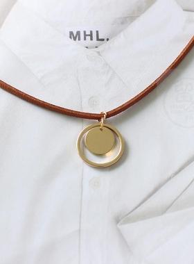 极速。Accessories simplse fashion Round Pendant Necklace ret