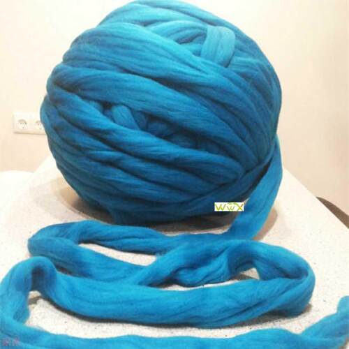 极速Supber Thick Natural Wool Chunky Yarn Felt Wool Roving Y