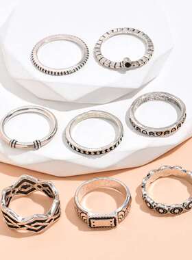 极速8-piece set of new hand accesDsories simple retro wave c