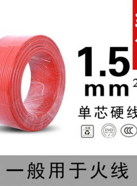 极速电线BV2.5家用电线BV4/6平方单股硬线国标铜Q芯空调家装 100