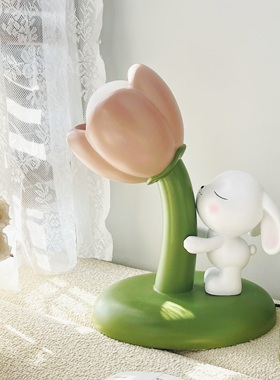 极速郁金香床头灯卧室小夜灯x摆件台灯闺蜜圣诞礼物女生实用装饰