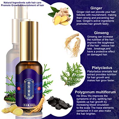 新品Ginger Oil Hair Growth Serum Anti Hair LossR Hair Regrow