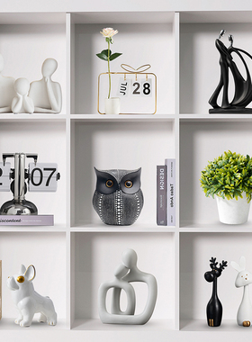 极速酒柜装饰品摆件现代s简约电视柜玄关客厅书房书架家居摆设轻