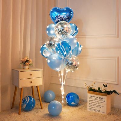 极速13Pccs Multi Confetti Balloon Happy Birthday Party Ballo