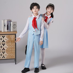 极速冯琳同款合唱服中小学生朗诵演出服秋冬儿童T礼服套装运动会