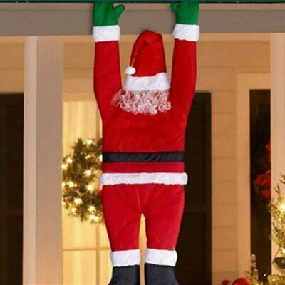 极速2022 Outdoor Santa Claus Decoration Santa ClaUus Climbin