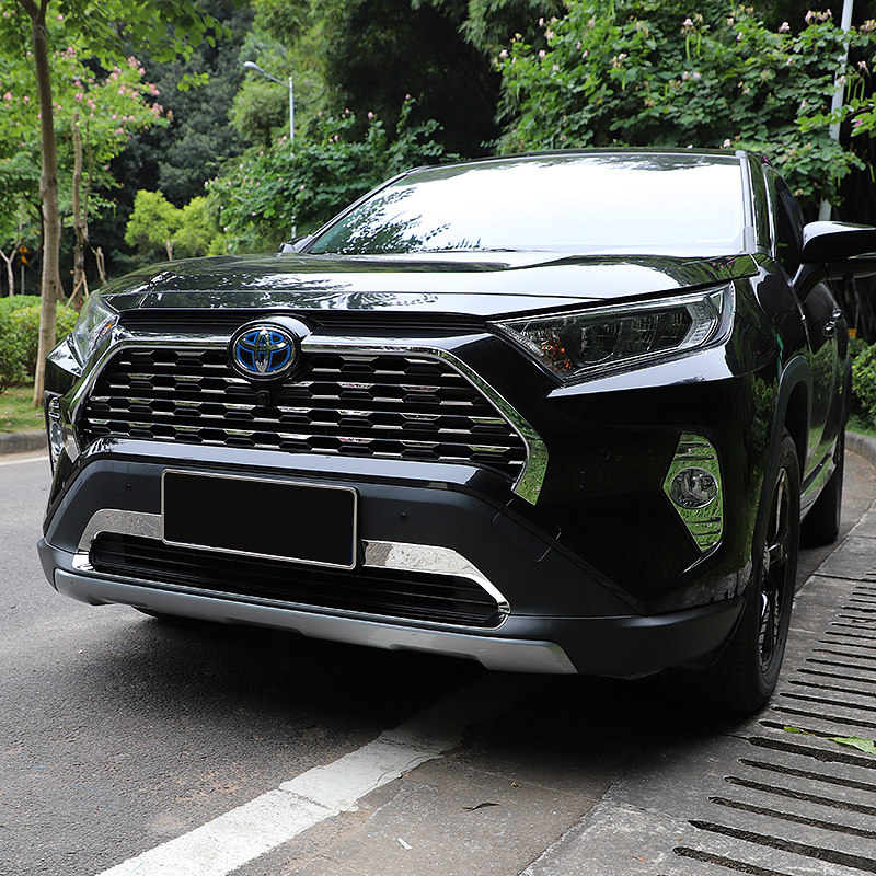 新品2022款RAV4前中网亮条荣D放前脸机盖不锈钢装饰条装饰条改装