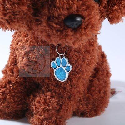 极速。Pet products paw Dotg Tag pet footprint ID tag tractio