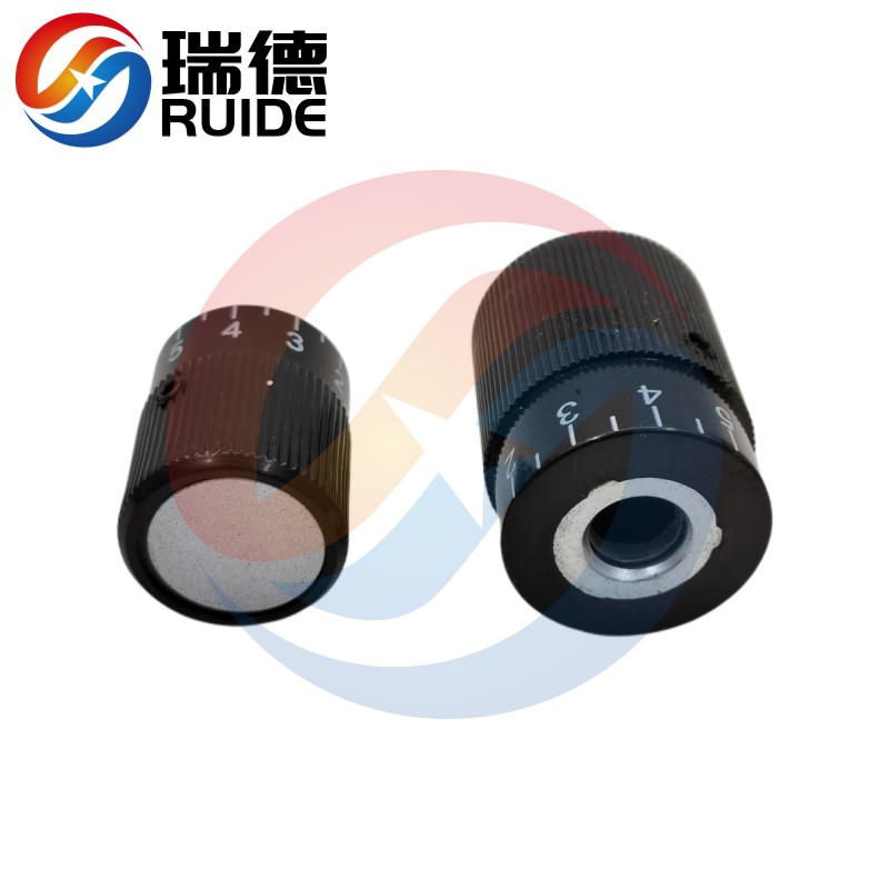 热销旋钮滚花型 微调刻度 调节手轮实心旋I转带孔调节控制旋钮M68