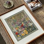 花簇 GeGe中古风客厅卧室书房餐厅挂画高级感北欧复古玄关装 饰画