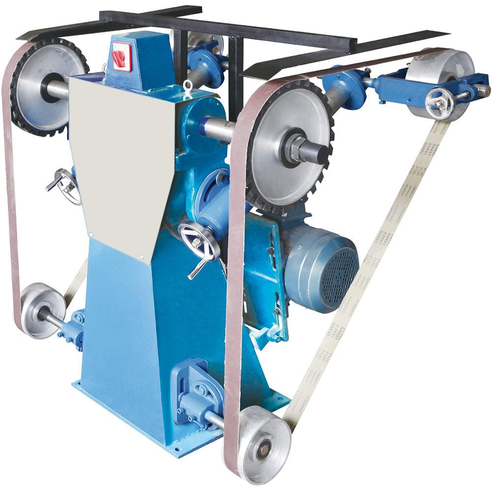 立式砂带机3000X50三轮（3米）砂带打磨抛光机抛光设备