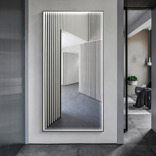 速发过象入户玄走装饰画灯发光画延伸感挂画极简关廊抽道尽头壁画